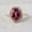Rose Plated, variant on Oval Cut Pink Tourmaline & Cubic Zirconia Halo Ring, 925 Sterling Silver Engagement Ring, Handmade Fine Jewelry, Prong Setting, Minimalist Ring.