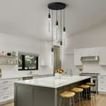 thumbnail image 3 of ZHLWIN 5-Light Modern Light Fixture Kitchen Island Pendant Light Dimmable LED Black Mini Pendant Lighting Dinning Room Living Room Kitchen Black Pendant Lights, 3 of 7
