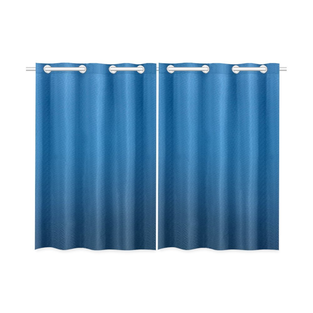 Yusdecor Royal Blue Window Curtains Kitchen Curtain Room Bedroom Drapes Curtains 26x39 Inch 2 Piece Walmart Canada