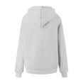 thumbnail image 3 of zaveiop Womens Solid Oversized Half Zip Hoodies Long Sleeve Casual Sweatshirts Loose Fall Pullover Tops with Kangroo Pockets (Z3-Light Gray, XXL), 3 of 4