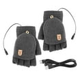 thumbnail image 2 of Waterproof Windproof Heated Gloves 5V USB Rechargeable Touchscreen for Men Women, Electric Ski Gloves for Cold Weather Motorcycle Skiing Snowboarding Hiking Hunting Gifts (Gray), 2 of 5