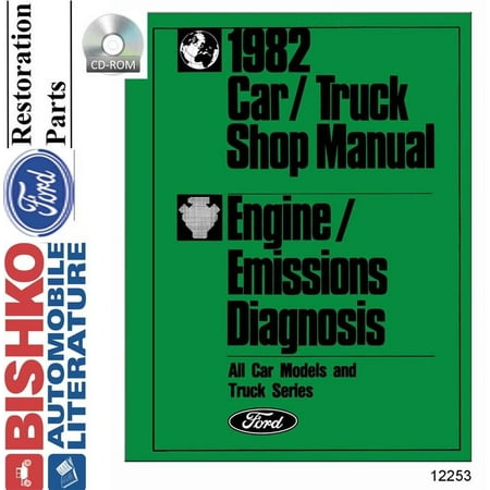 1982 Ford Car - Bishko OEM Digital Repair Maintenance Shop Manual CD for Ford Car & Truck Engine Emissions Diagnosis 1982