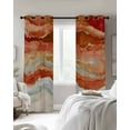 thumbnail image 2 of Blackout Curtains for Bedroom, Burnt Orange Coastal Room Darkening Window Drapes for Living Room, Summer Beach Nautical Abstract Art Thermal Insulated Grommet Curtains, 52x96 inch, 2 Panels, 2 of 9