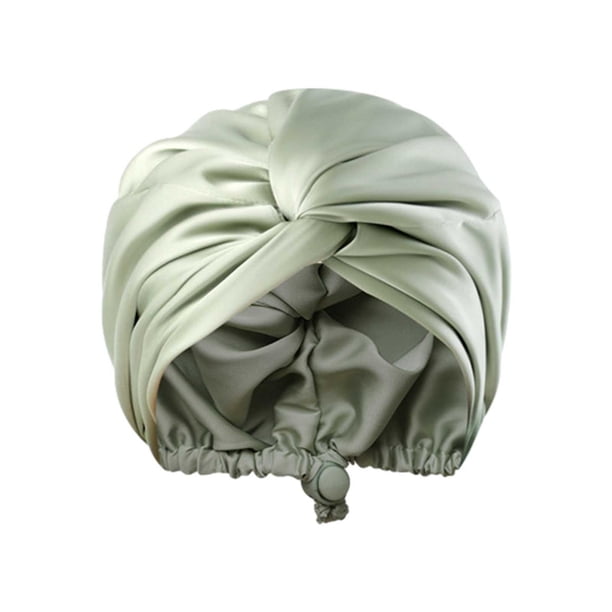 1 gorro de seda ajustable - doble capa, satinado, para pelo rizado/liso, para dormir/peinar