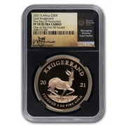 2021 South Africa 2 oz Gold Krugerrand PF-70 NGC (First Day)