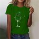 thumbnail image 4 of Mujeres Manga Corta de Verano Tops Impreso Sudadera Casual, Cuello Redondo Blusa Ligera para la Primavera Y el Verano, 4 of 4