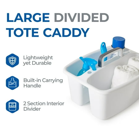 Gracious Living - Large Home Divided Storage Tote Caddy