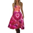 thumbnail image 5 of Valentines Dress for Women Spring Summer Sleeveless Love Heart Print Dresses Elegant Evening Prom Party Dress Light pink 2XL, 5 of 5