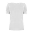 thumbnail image 4 of Olyvenn Womens Summer Tops Dressy Casual Puff Short Sleeve Shirts 2025 Fashion Square Neck Tshirts Loose Fit Blouses White L, 4 of 7