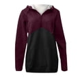 thumbnail image 4 of Moda mujer casual manga larga con capucha patchwork señoras tops sudaderas Fridja fksj3965, 4 of 4