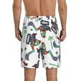 thumbnail image 3 of Daiia Dinosaur on Excavator2 Mens Woven Stretch Pajama Short,Short Pajama Pants-Large, 3 of 9