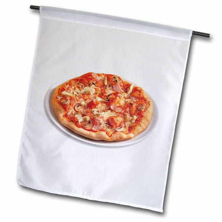 3dRose Pizza - Garden Flag, 12 by 18-inch