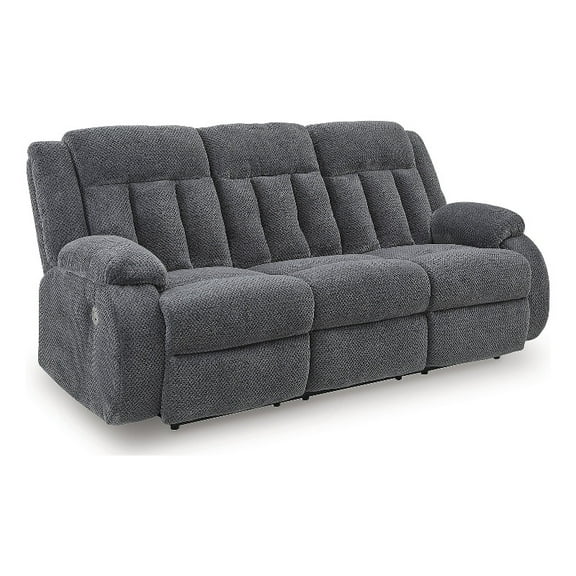 Signature Design by Ashley Free Wake Gray Power Reclining Sofa