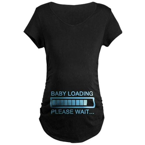 CafePress - Baby Loading Please Wait Maternity Dark T Shirt - Maternity Dark T-Shirt