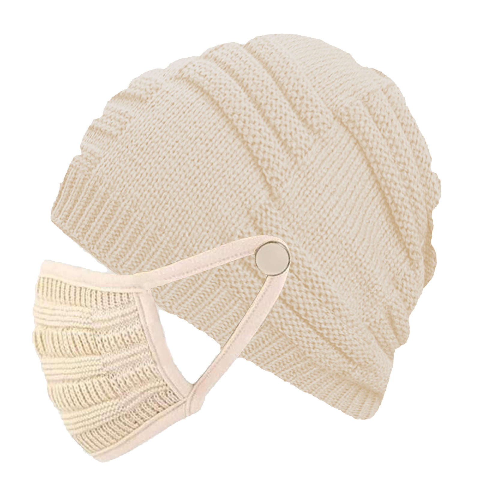 Warm Crochet Winter Wool Knit Ski Beanie Skull Slouchy Caps Hat+Mask Fashion Set 