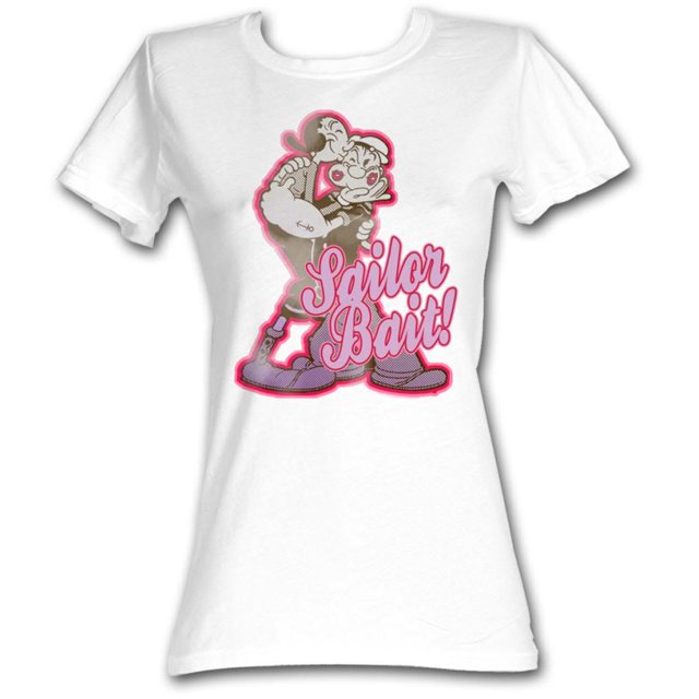 Popeye Comics Sailor Bait Juniors Short Sleeve T Shirt