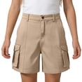 thumbnail image 6 of Odeerbi Kids Boys Girls Cargo Shorts Solid Color School Uniform Shorts with Pockets, 6 of 7