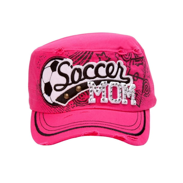 TopHeadwear Football Maman en Détresse Réglable Cadet Casquette - Rose Chaud