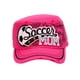 TopHeadwear Football Maman en Détresse Réglable Cadet Casquette - Rose Chaud – image 1 sur 3