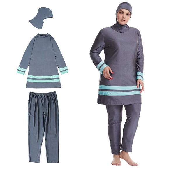 Traje de baño Salvador musulmán de cobertura completa 2XL Gris