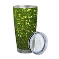 thumbnail image 2 of Picia Green Glitter Sparkle Pattern 20 oz Tumbler Stainless Steel Vacuum Insulated Coffee Ice Cup Double Wall Travel Flask Dual Lid Water Bottle, Eco-friendly Car Cup, 2 of 8