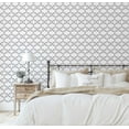 thumbnail image 5 of S4Sassy Zig Zag Line Wallpaper - White Wall Covering, 25" x 360" Self-Adhesive Textured Vinyl Walls Paper, Wallwrap, Easy DIY Wall Covering For Boho aesthetic wall decor, Living Room, Living Spaces, 5 of 9