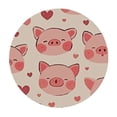 thumbnail image 4 of BANET Pink Kawaii Piggy Round Tablecloth, Pig Themed Party Decorations Tablecloths, Spill Proof Table Cloths for Picnic Camping Tabletop Decor 42"-46, 4 of 8