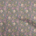 thumbnail image 1 of oneOone Cotton Poplin Gray Fabric Florals Quilting Supplies Print Sewing Fabric By The Yard 42 Inch Wide, 1 of 4