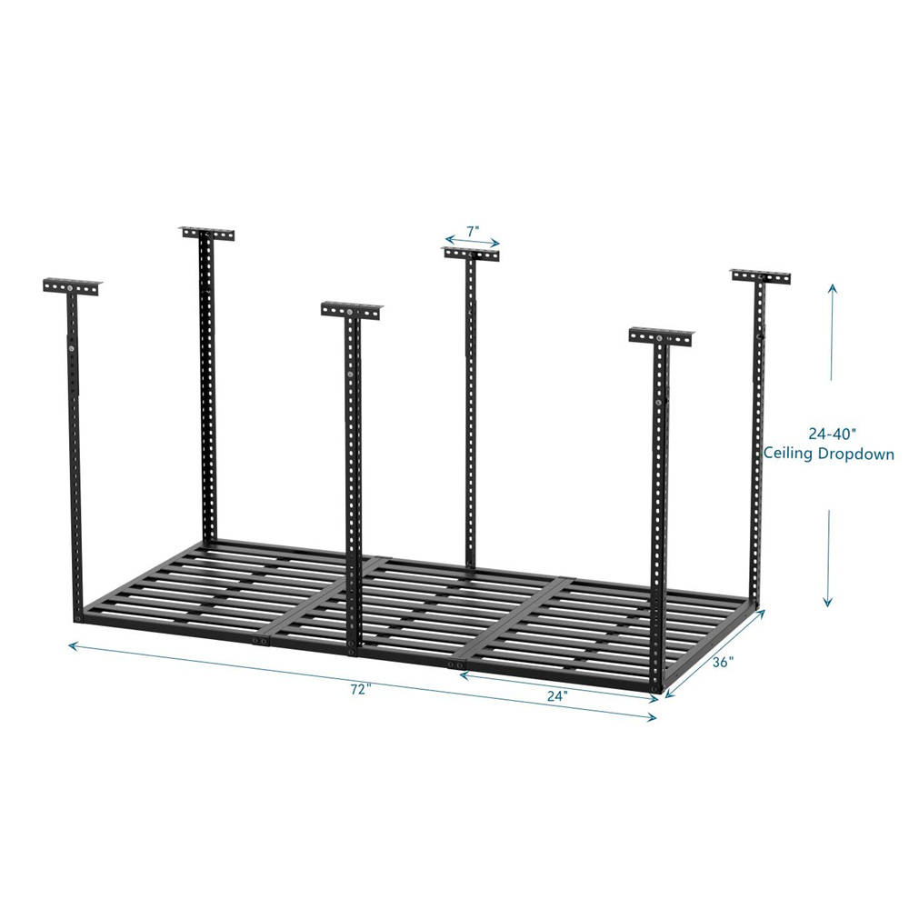 Four Height Racks Adjustable Height Storage Rack TUFFIOM Overhead Garage Storage Rack ...