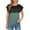 Green womens tops summer, variant on USSUMA Womens Plus Tops and T-Shirts - T Shirts for Women Short Sleeve Summer Tops O-neck Lace Patchwork Shirts Summer Basic Loose Casual Tops Tee Shirts 2022 Beach