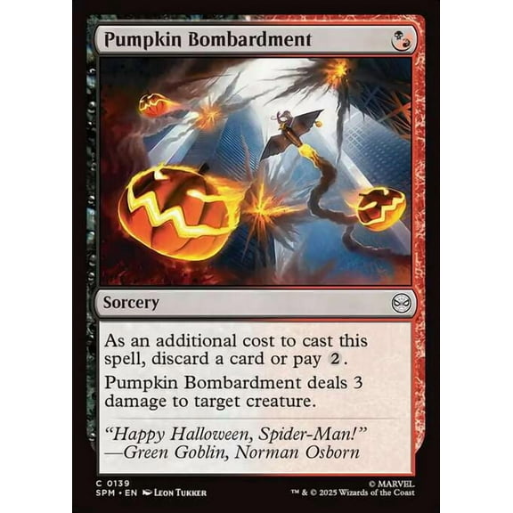 MtG Marvel's Spider-Man Common Pumpkin Bombardment #139