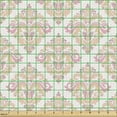 thumbnail image 2 of Damask Fabric by the Yard Upholstery, Soft Tone Floral Pattern Oriental Ornaments on Dotted Background, Decorative Fabric for DIY and Home Accents, Pale Peach and Rose by Ambesonne, 2 of 5