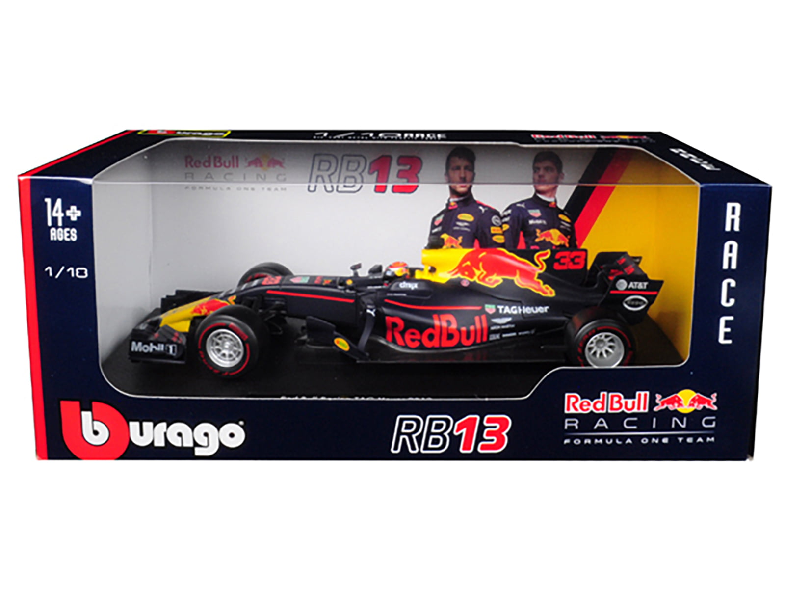 Renault Red Bull Racing TAG Heuer RB13 #33 Max Verstappen Formula One F1 1/18 Diecast by Bburago Walmart.com