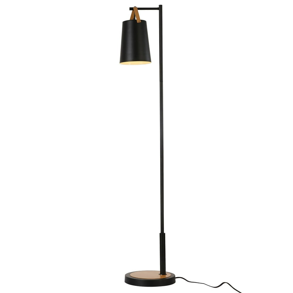 Cedar Hill 61in Arched Floor Lamp with Metal Shade (Black) Walmart