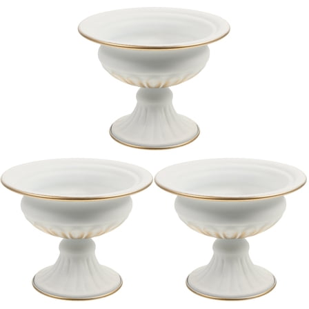 3 PCS Chime Garden Vintage Flowerpot Office 16.00X16.00X13.00CM White