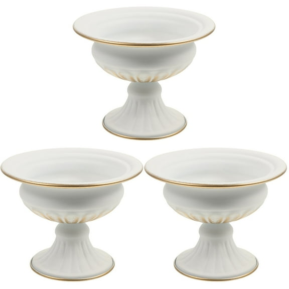 3 PCS Chime Garden Vintage Flowerpot Office 16.00X16.00X13.00CM White