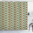 thumbnail image 1 of Ambesonne Poppy Flower Shower Curtain, Vintage Sketch Poppy, 69"Wx84"L, Burnt Sienna Turquoise, 1 of 3