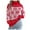 Red, variant on larppty Women 2025 Fall Casual Turtleneck Long Sleeve Chunky Oversized Ribbed Tunic Sweaters Pullover Knitted Printed Tops (Red, S)