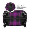 thumbnail image 4 of Kdxio Purple Black Plaid Pattern Luggage Cover for Travel,Elastic and Durable,Fits 18-32 Inch,-No luggage included, 4 of 8
