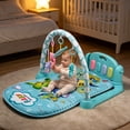 thumbnail image 4 of Fuebueo Baby Gym Kick and Play Piano Gym, Musical Activity Play Mat for Infants, Tummy Time Sensory Development Toy with Hanging Rattles, Blue Shark, 4 of 7