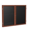 thumbnail image 6 of Ghent PN23660B-BK 36 in. x 60 in. 2-Door Walnut Wood Frame Enclosed Letterboard - Black, 6 of 6