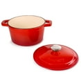 thumbnail image 5 of BergHOFF Neo 4pc Cast Iron Cookware Set, Fry Pan, Grill Pan & Round Dutch Oven, Red, 5 of 7