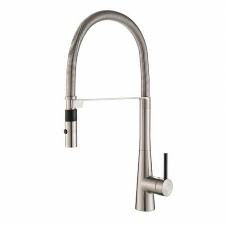 Kraus Crespo Commercial Style Single Handle Pull Down/Pull Out Standard Kitchen Faucet with Dual-Function