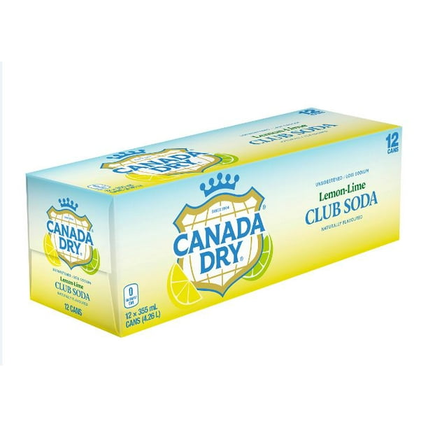 Soda club citron-lime Canada DryMD - Emballage de 12 canettes de 355 mL 12 x 355 ml