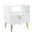 thumbnail image 1 of Mesa auxiliar Table Simple Relax de madera con almacenamiento, color blanco, 1 of 5