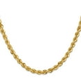 thumbnail image 2 of Diamond2Deal 14k Yellow Gold 5mm Regular Rope Chain Necklace for Women 24", 2 of 6