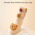 thumbnail image 5 of 4Pcs Waterproof Dog Boots Dog Shoes for Snow and Rain Middle and Small Dogs (Brown) - M, 5 of 7
