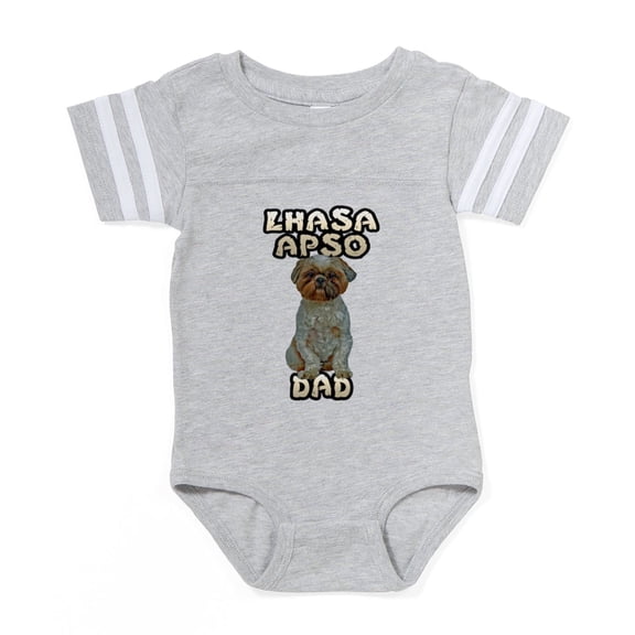 CafePress - FIN Lhasa Apso Dad - Cute Infant Baby Football Bodysuit