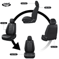 thumbnail image 6 of FLORICH Car Seat Covers Front Pair, Waterproof Faux Leather Seat Protectors, Auto Interior Cushions Fit for Most Cars SUV Trucks, Black, 6 of 12