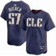 thumbnail image 1 of Camiseta clásica de béisbol de Shane Bieber Cleveland, color azul marino carmesí, con número de estrella bordado.-S, 1 of 2